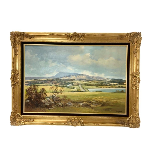 295 - A large oil painting by Denis Thornton. Painting measures 91 x 61cm. Frame measures 113 x 82cm