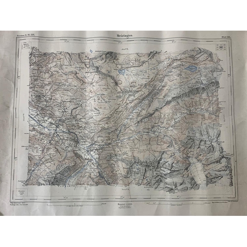 299 - 4 early 20th century Swiss Canton maps. 49 x 40cm.