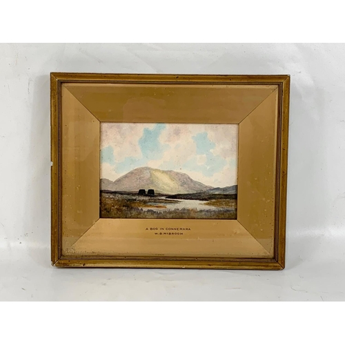 40 - A watercolour painting by W. B. McBroom in a gilt shadow box frame. Painting measures 19.5 x 14cm. F... 