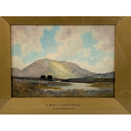 40 - A watercolour painting by W. B. McBroom in a gilt shadow box frame. Painting measures 19.5 x 14cm. F... 