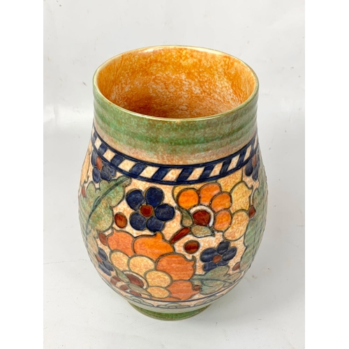 406 - A Charlotte Rhead “Baluster” vase. From Crown Ducal. 2681. 1930’s. 16 x 23cm