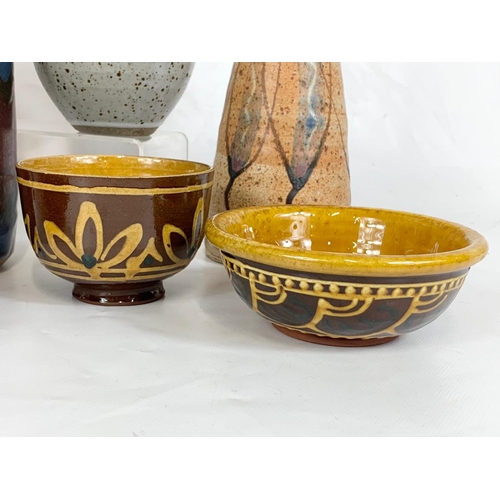 A Good Collection Of Vintage Signed Studio Pottery Anthony Phillips 