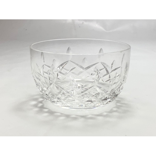 447 - A set of 4 Waterford crystal “Lismore” cream and sugar bowls. 10 x 6cm. Condition report. 1 bowl wit... 