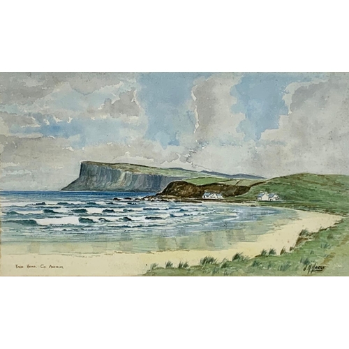 45 - A watercolour painting by J. Hargy. Painting measures 38 x 22cm. Frame measures 54 x 38cm.