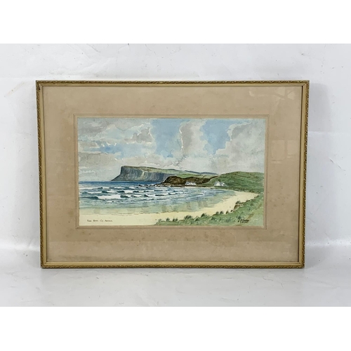 45 - A watercolour painting by J. Hargy. Painting measures 38 x 22cm. Frame measures 54 x 38cm.