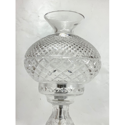 450 - A Waterford crystal “Inishmore” table lamp. 36cm