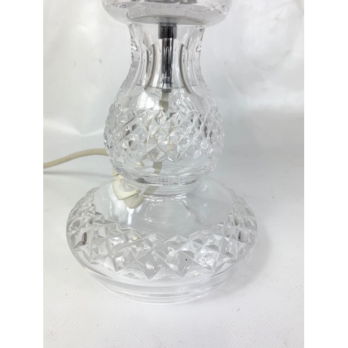 450 - A Waterford crystal “Inishmore” table lamp. 36cm