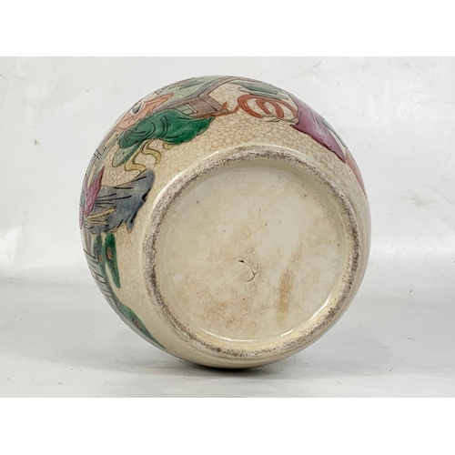 507 - An early century Chinese export ginger jar with lid. Circa 1900. 15cm