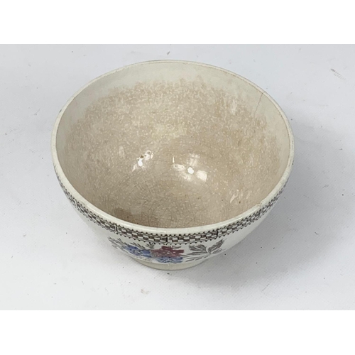 508 - A Victorian spongeware bowl. 14 x 8cm