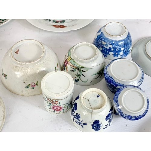 547 - A large collection of 18th and 19th century Chinese and English porcelain.