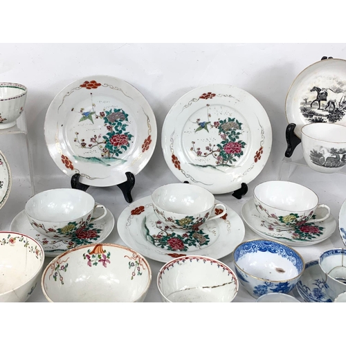 547 - A large collection of 18th and 19th century Chinese and English porcelain.