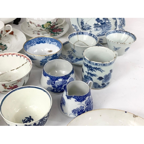 547 - A large collection of 18th and 19th century Chinese and English porcelain.