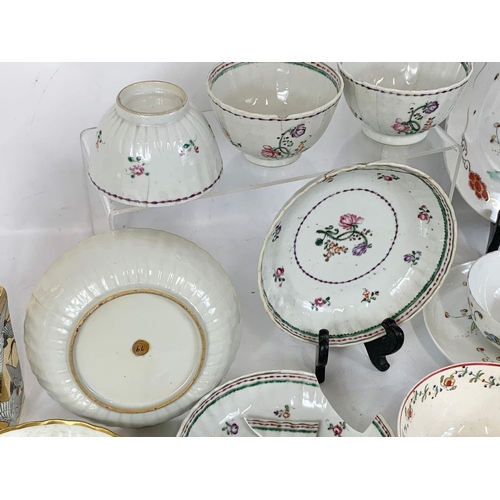 547 - A large collection of 18th and 19th century Chinese and English porcelain.