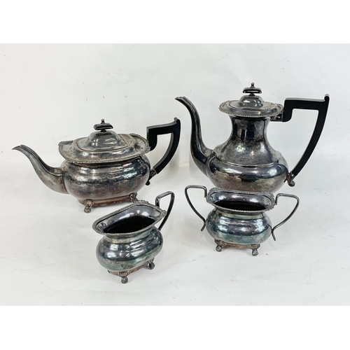 558 - A 5 piece silver plated Georgian style tea and coffee service.