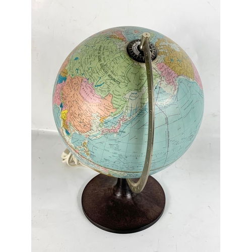 68 - A Danish light up globe by Scan Globe Denmark. 37cm