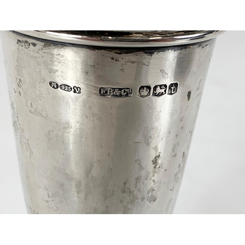 728 - A sterling silver sugar shaker by F. B. Thomas & Co London.  Sheffield mark, 120gms