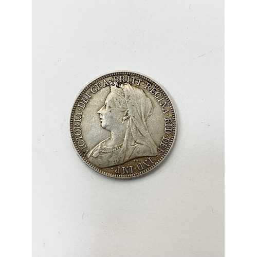 759 - A Victorian silver florin. 1898.