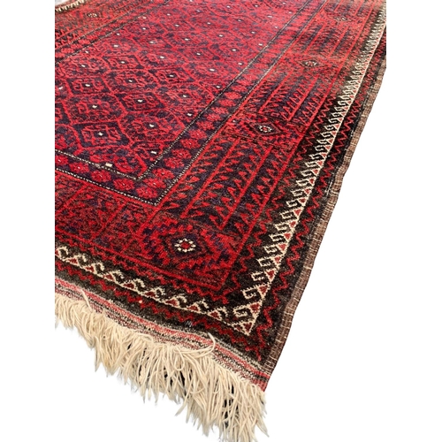 800 - A vintage Middle Eastern hand knotted runner rug. 95 x 218cm