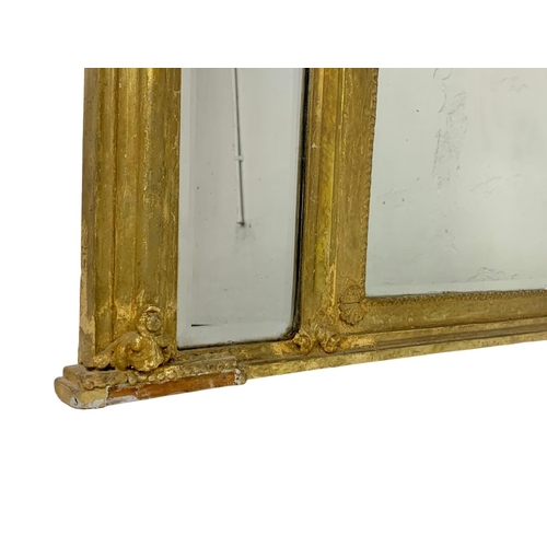 802b - A large Regency gilt framed over-mantle mirror. Early 19th century. 1810-1820. 117 x 88cm.