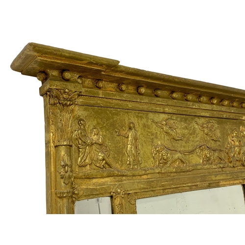 802b - A large Regency gilt framed over-mantle mirror. Early 19th century. 1810-1820. 117 x 88cm.