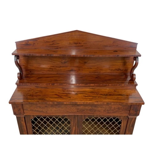 803 - A William IV mahogany chiffonier with drawer. Circa 1830s. 107 x 34 x 139.5cm