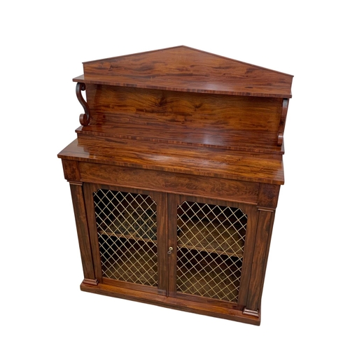 803 - A William IV mahogany chiffonier with drawer. Circa 1830s. 107 x 34 x 139.5cm