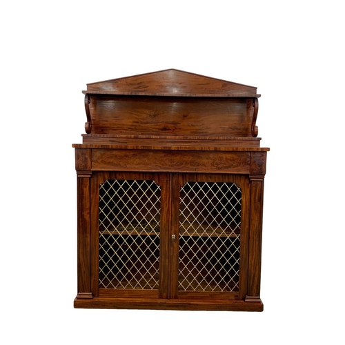 803 - A William IV mahogany chiffonier with drawer. Circa 1830s. 107 x 34 x 139.5cm