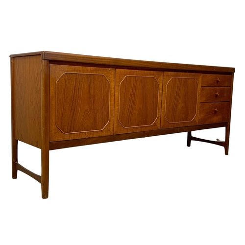 825 - A Nathan “Squares” teak Mid Century sideboard. 183 x 45 x 78cm.