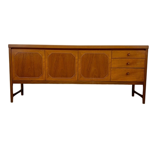 825 - A Nathan “Squares” teak Mid Century sideboard. 183 x 45 x 78cm.