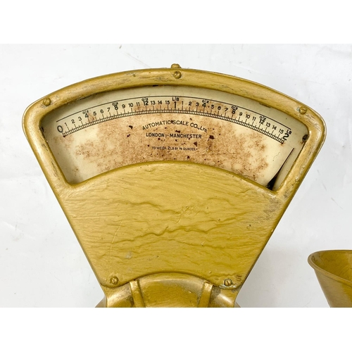 83 - A vintage Automatic Scale Co LTD shop scales. 43 x 49cm