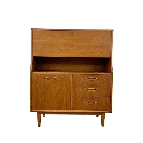 833 - A teak secretaire bureau by Jentique. Mid Century. 1960’s. 91 x 35.5 x 110cm