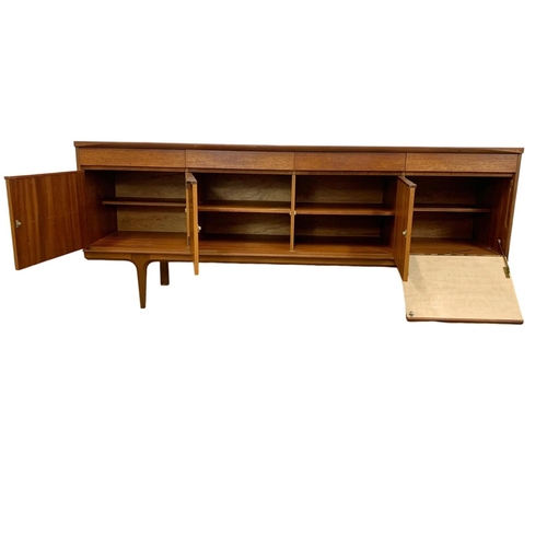 834 - An Austinsuite teak Mid Century sideboard with 4 drawers. Circa 1960’s. 199 x 48 x 79cm.