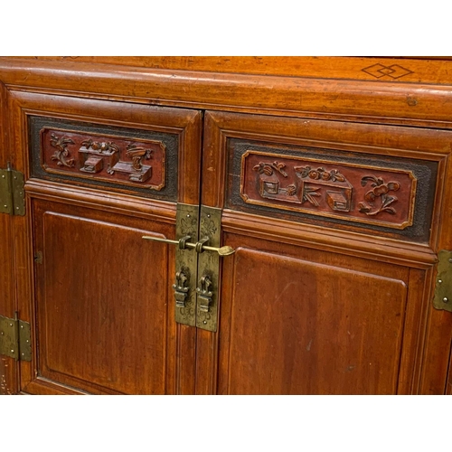 857 - A tall 19th century 4 piece Chinese lacquered stacking chest. Circa 1870-1880. 77 x 47.5 x 171.5cm