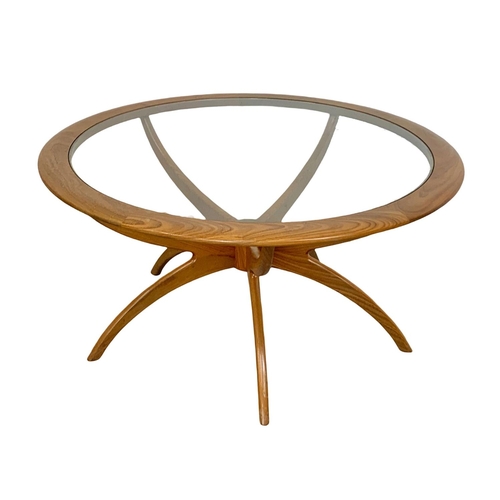 874 - A G-Plan Astro “Spider” teak and glass top coffee table designed by Victor Wilkins. Mid Century. 197... 