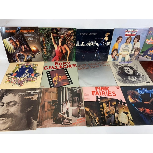 9 - A collection of LP, vinyl records. Blade Runner, 2 Roxy Music albums, 2 Bay City Roller albums, Bay ... 