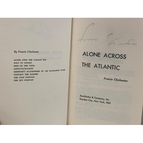 97 - A 1st Edition “Alone Across The Atlantic” book. Francis Chichester.