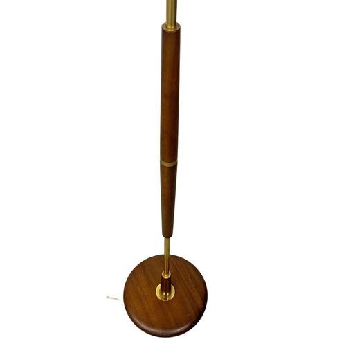 991 - A Mid Century teak standard lamp. 160cm