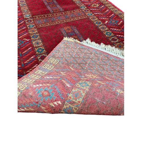 1068 - A vintage Afghan run. 86 x 186cm.