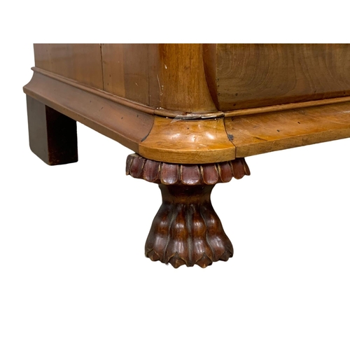 1078 - A large 19th century continental mahogany escritoire with rosewood and satinwood interior. Circa 187... 