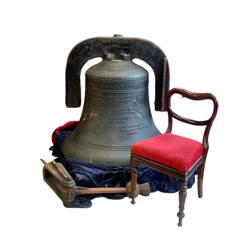 802c - A very large Church Bell made by John Taylor & Co, dated 1957. Bell made of gunmetal, weighing 575kg... 