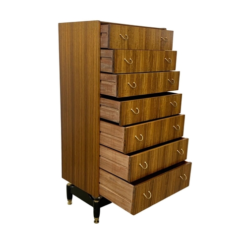 879 - A G-Plan Librenza tallboy chest of drawers. Mid Century. 1950’s. 60.5 x 40.5 x 128cm