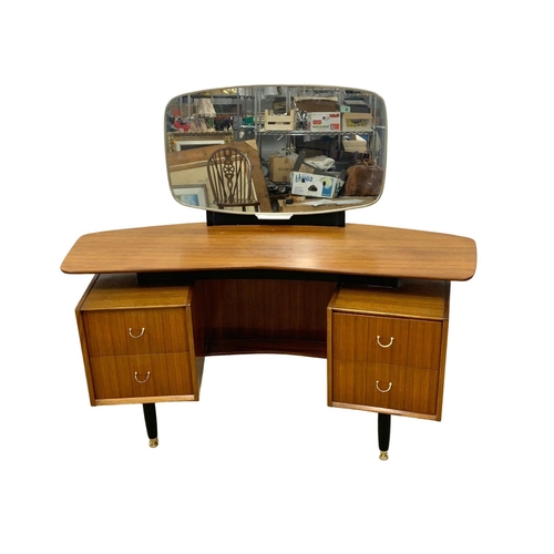 881 - A G-Plan Librenza tola dressing table with stool. Mid Century. 1950’s. 151.5 x 60 x 129cm.