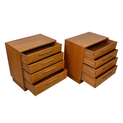 882 - A pair of G-Plan Fresco teak chests of drawers. Mid Century. 1975. 72 x 44.5 x 76cm