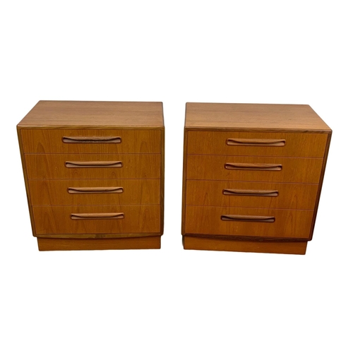 882 - A pair of G-Plan Fresco teak chests of drawers. Mid Century. 1975. 72 x 44.5 x 76cm