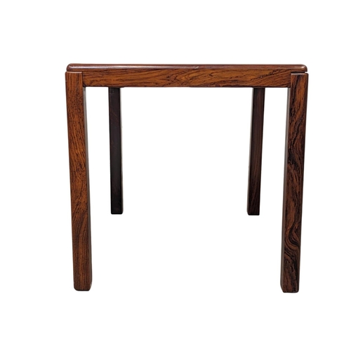 901 - A Danish rosewood end lamp table by Vejle Stole OG Mobelfabrik. Mid Century Denmark. 55 x 40 x 40cm