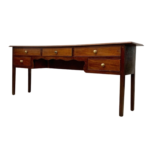 1115 - A large mahogany console table. 192.5 x 38.5 x 75cm.