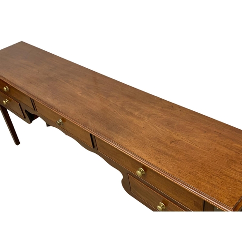 1115 - A large mahogany console table. 192.5 x 38.5 x 75cm.