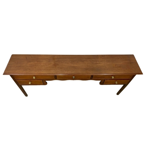 1115 - A large mahogany console table. 192.5 x 38.5 x 75cm.