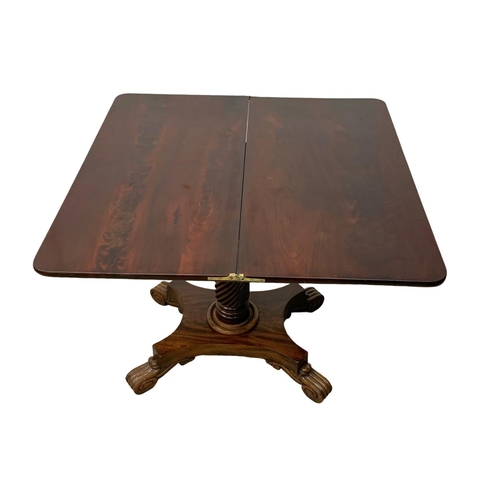 1119 - A William IV mahogany turnover tea table. Circa 1830-1835. 92 x 46 x 75cm