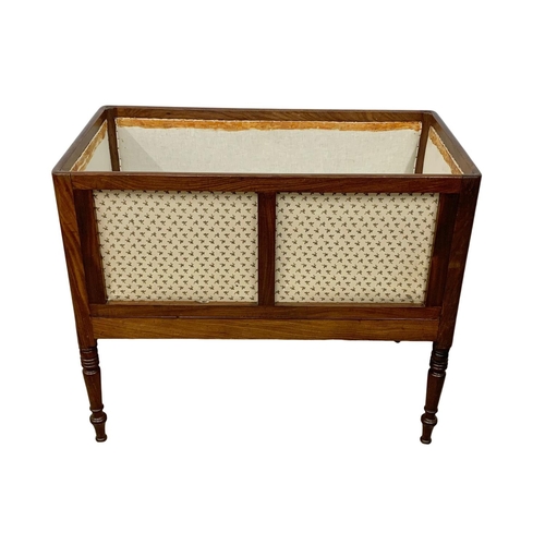 1127 - A late Georgian mahogany childs cot. Circa 1830. 102 x 55 x 85cm